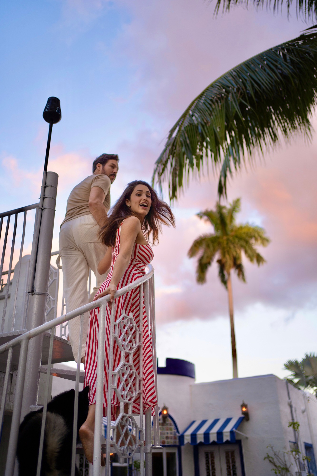 Couple in soft editorial light, Riviera Maya