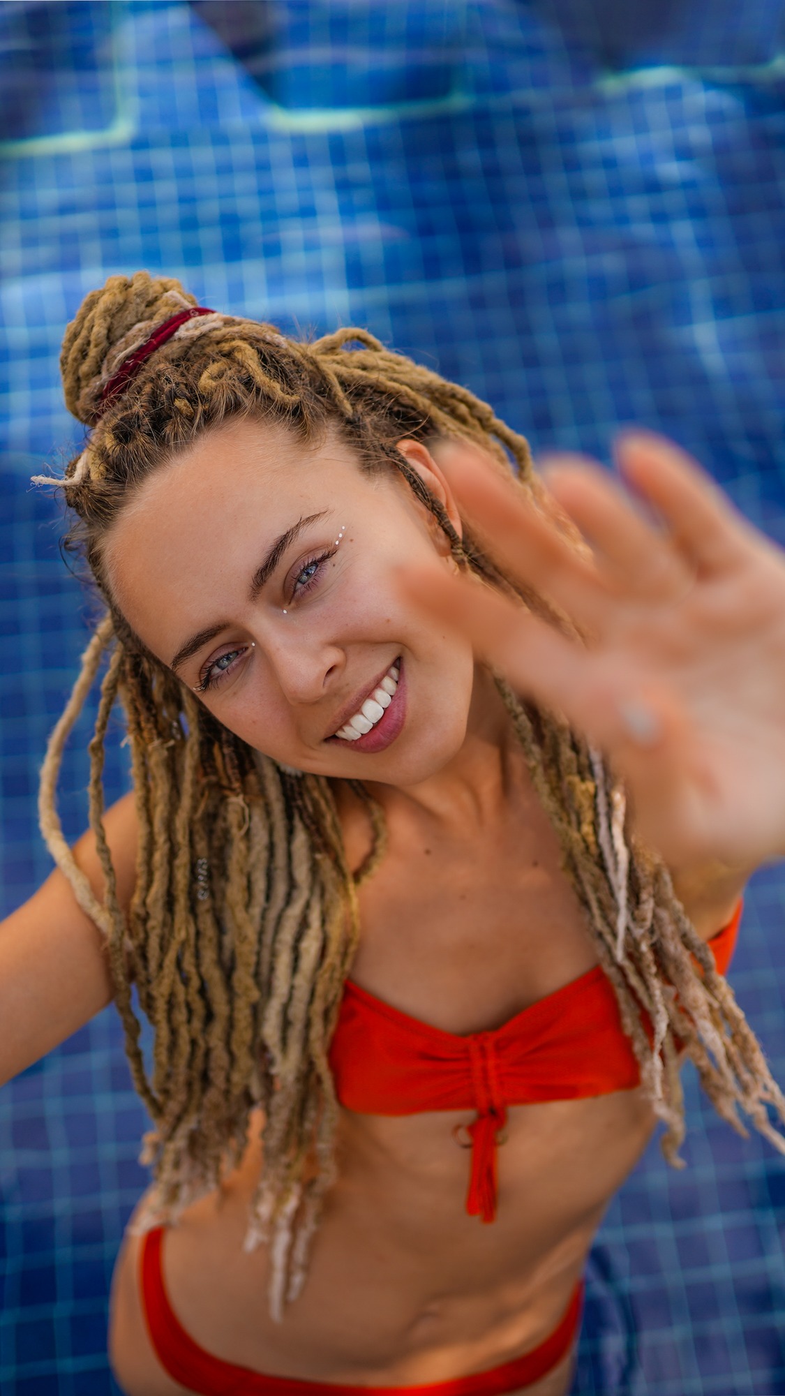 Editorial brand portrait at golden hour, Playa del Carmen