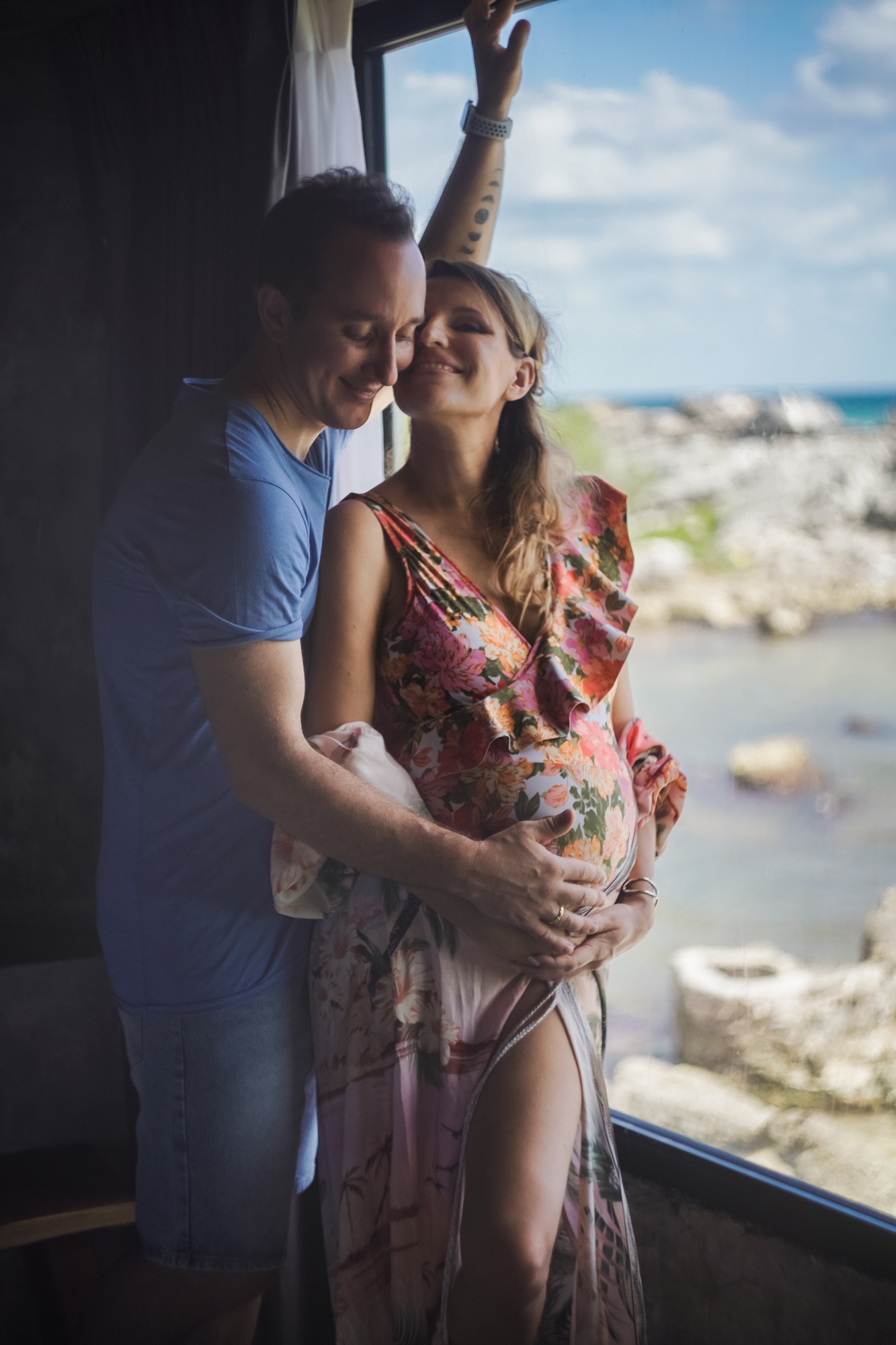 Maternity portrait, Riviera Maya